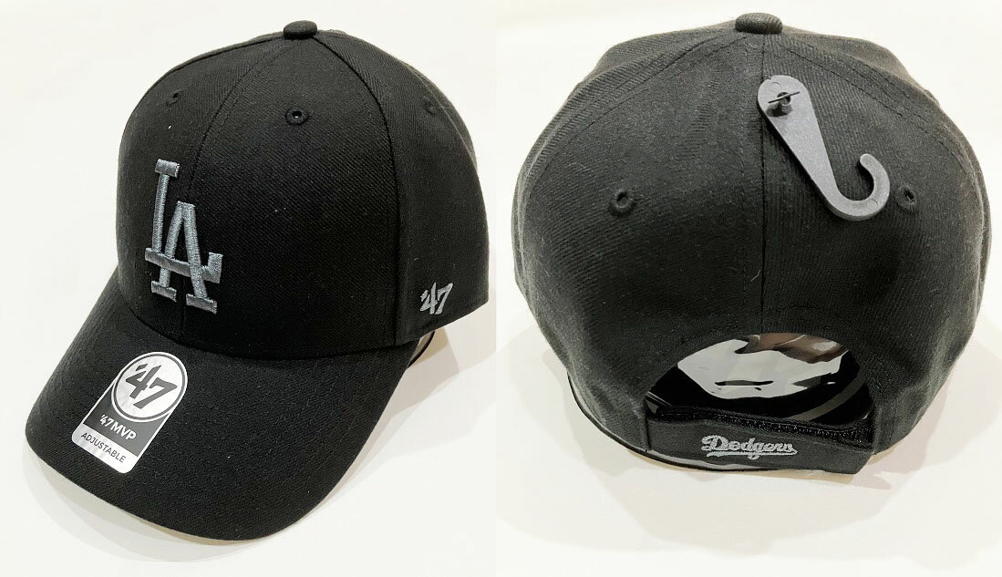 ロサンゼルス ドジャース キャップDODGERS 039 47 MVP BLACK×CHARCOAL LOGO MVP12WBV-BKNフォーティーセブン 帽子 ローキャップ NFL MLB NBA NHL CAP