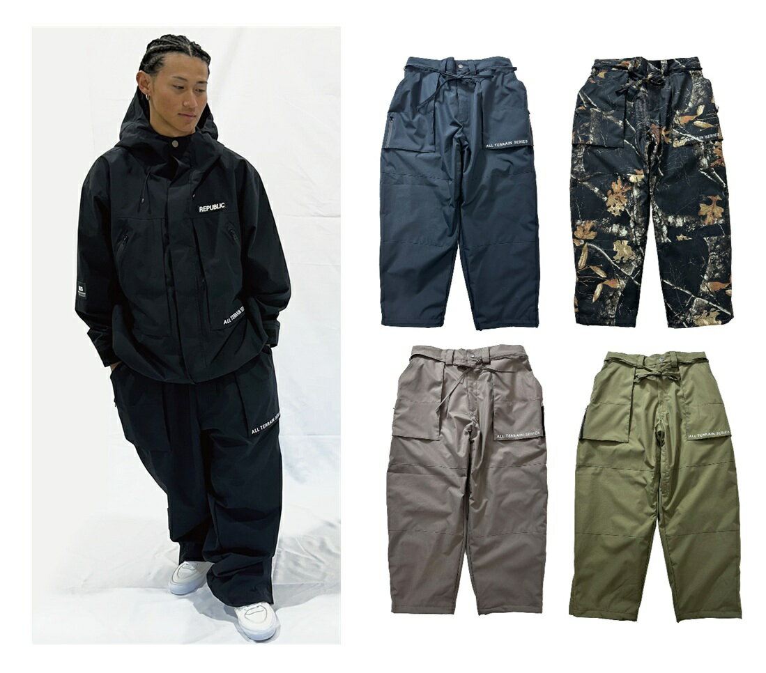 ワイドシルエットパンツ リパブリックFW OUTSIDE CITY PNTS REPUBLIC&CO耐水・透湿 10,000mm ウインタ..