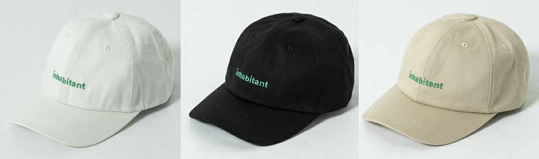 コットンツイルキャップ inhabitant(インハビタント)COTTON TWILL 6 PANEL CAP ism24HW104500メンズ レディース スノーボード スケートボード