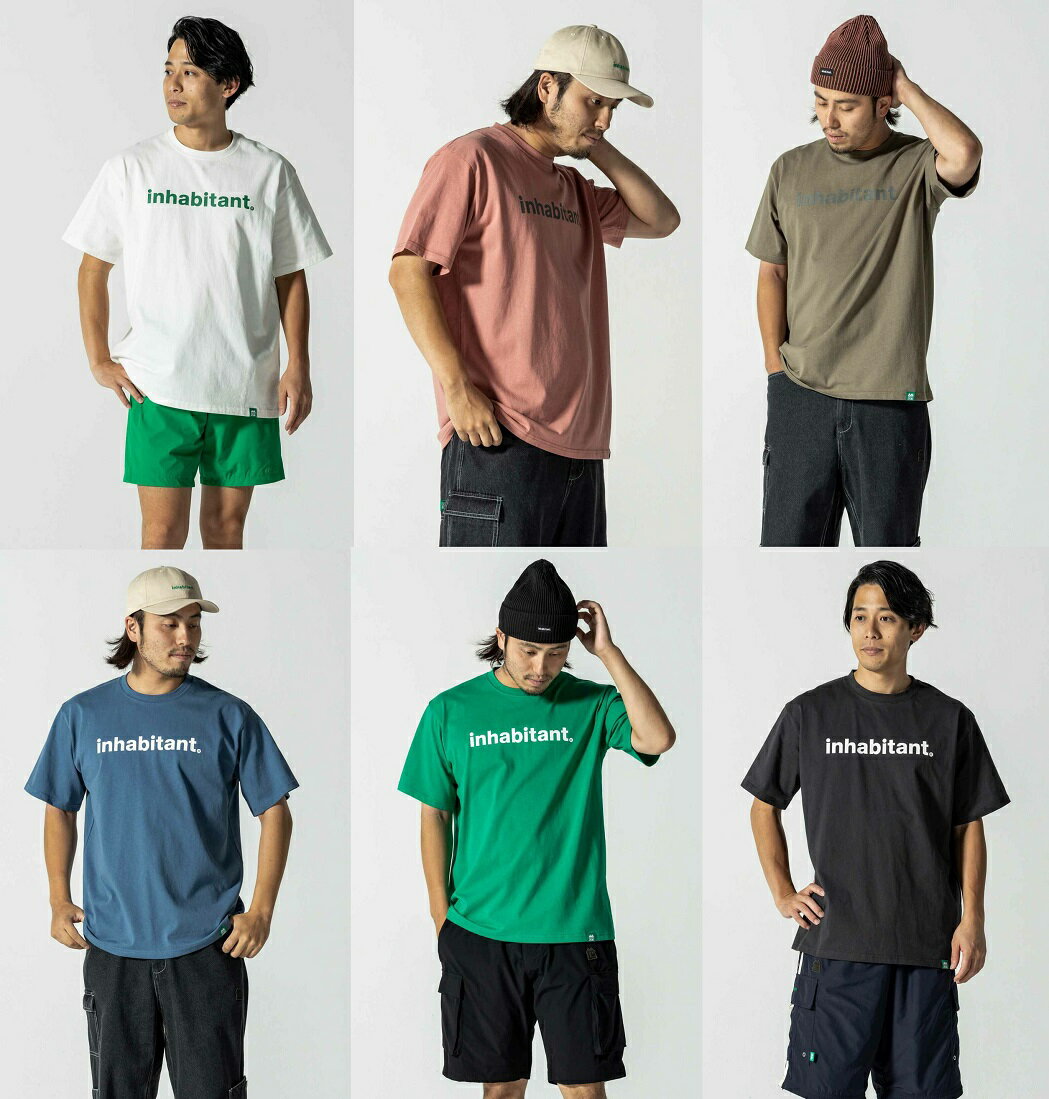 ロゴTシャツ inhabitant(インハビタント) BASIC LOGO T-SHIRTS ISM24LS105000メンズ レディース スノーボード スケートボード