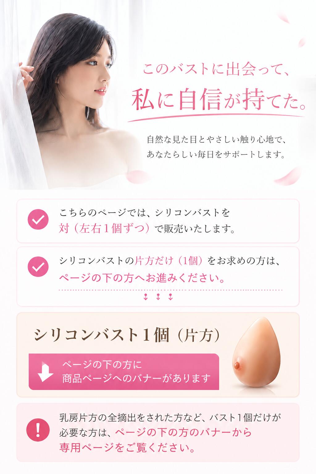 【楽天1位 累計18,000個販売】 シリコンバスト 全5サイズ 人工乳房 専用 ブラジャ...