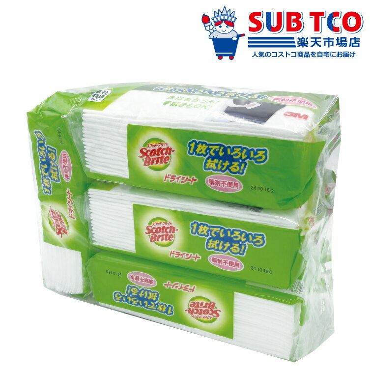 スコッチブライト ドライシート 18枚入り×4パック お掃除 厚手 シート ほこり 髪の毛 鏡 ガラス フロー..