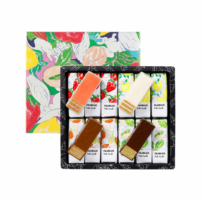 【公式】果実をたのしむミルフィユ詰合せ12個入フランセスイーツ焼き菓子ミルフィユお菓子チョコレート詰合せお土産グランプリいちごレモンピスタチオジャンドゥーヤナッツギフトセットプレゼント帰省お歳暮内祝いお礼お返し結婚祝い包装ハロウィン