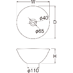 信楽焼洗面器 HW1023-S-011 甘露 SANEI【送料無料】 [2]