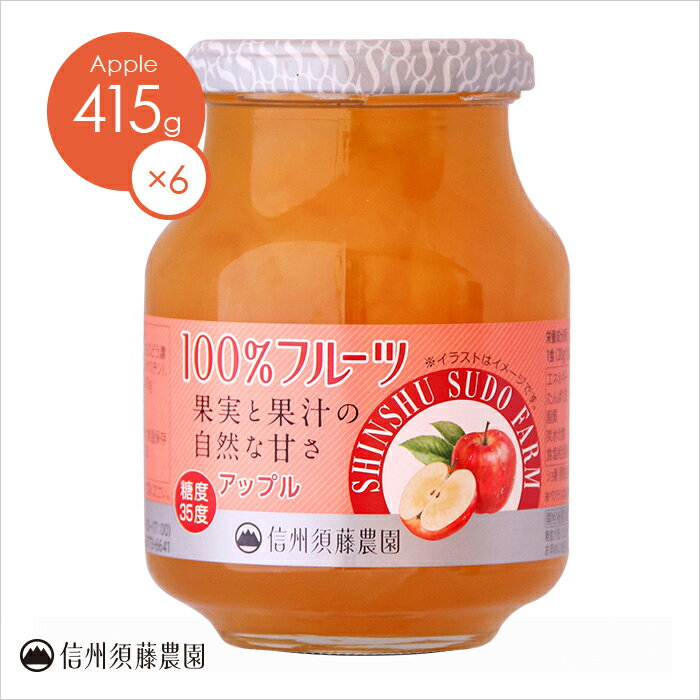 [ケース販売][100％フルーツ]アップル415g 1ケース6個入り《送料無料》