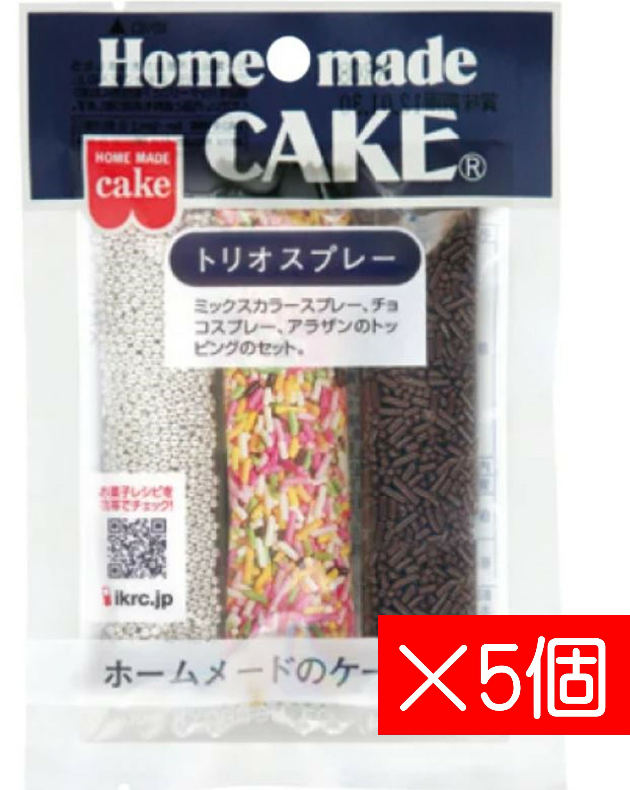 【5個セット】共立食品 トリオスプレー 24g (8g×3袋) /お菓子作り トッピング デコレーシ ...
