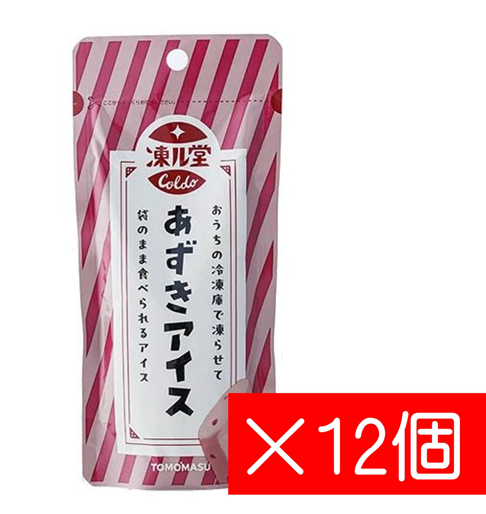 友桝飲料　凍ル堂　あずきアイス　80g　12個セット詰め合わせ ギフト アイス 個包装 和菓子 あずき 氷菓