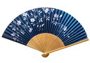 紺地てっせん扇子 6535 紺地鉄線 花 女性用 婦人用 記念品 贈答品 海外土産 土産 プレゼント 誕生日ギフト 末廣 縁起物 日本製 日本 和服 着物 浴衣...