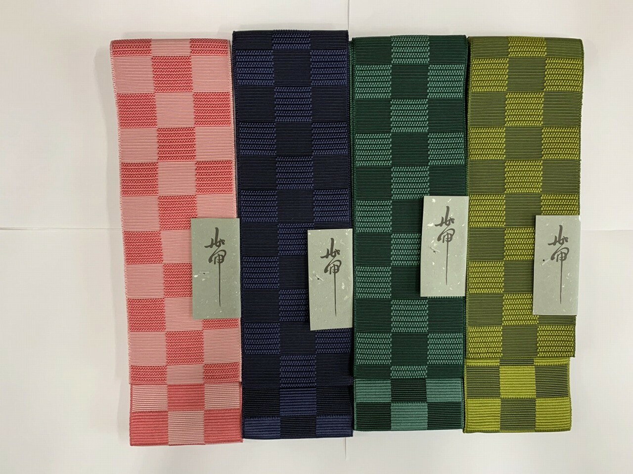 柄付き帯　市松模様