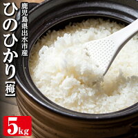 【送料無料】鹿児島県出水産ひのひかり5kg<梅>精米・玄米を選べる!【田上商店】