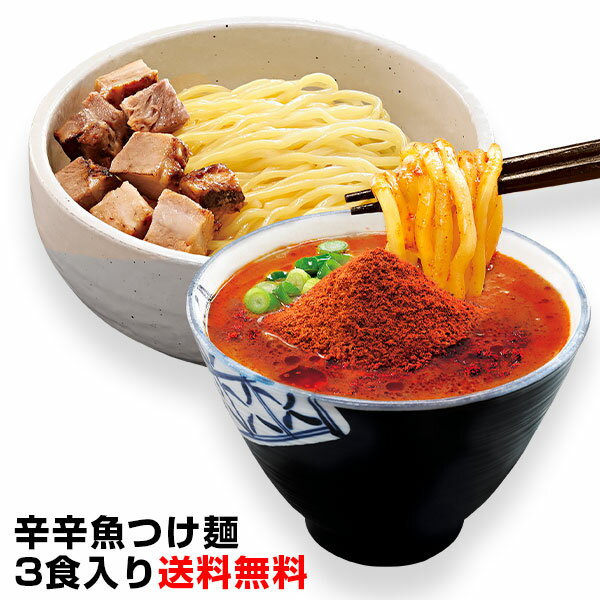 【送料無料】【数量限定】【発送日限定】辛辛魚つけ麺3食チャーシュー付き