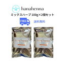 送料無料2個セットhana hennaハナヘナ ミックスハーブ100g