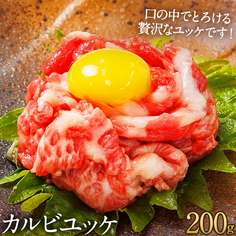 【期間限定ポイント5倍＆最大2,000円OFFクーポン】鮮馬刺し カルビユッケ 計200g 40g×5p(袋なし) ユッケのたれ5p付 熊本 老舗 菅乃屋 馬刺し おうちごはん ギフト お祝い プレゼント 内祝い お歳暮 お中元 敬老の日 贈答 お礼 お誕生日 御祝 御礼品のサムネイル