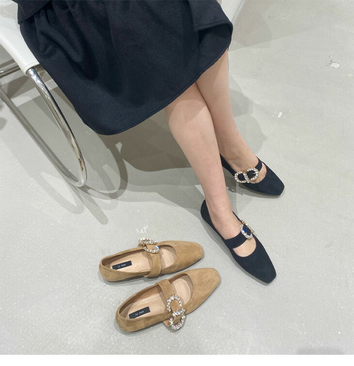 パンプス ローヒール バンド ストラップ レディース スクエアトゥ フラットヒール ビジュー ベルト 美脚 シューズ きれいめお 呼ばれ 二次会 パーティー おしゃれ 可愛い 疲れない 2021春夏新作 【lmd8082-29】【予約販売：15-20日】【送料無料】宅込