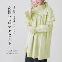 【半額クーポン対象】【入荷済み】ブラウス フリル チュニック 長袖 トップス レディース スタンドカラー おすすめ おしゃれ ブラック フリーサイズ メール便 2025秋冬 【lgww-at4957】【即納:1-5営業日】【送料無料】ユ込3