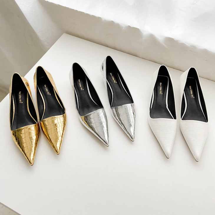 パンプス フラット PU 合皮 ヒール ローヒール ポインテッドトゥ ぺたんこ 靴 上品 キレイめ 大人可愛い お出かけ デート 通勤 レディース おしゃれ おすすめ 人気 トレンド プチプラ 韓国ファッション 【ash303-034】【予約販売：15-20日】【送料無料】60込のサムネイル