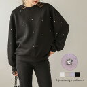 【25AW×半額クーポン】ビジュー トップス ダンボールニット ラインストーン キレイめ 大人可愛い レディース おすすめ おしゃれ【lstpss24-202】【即納:1-5営業日】【送料無料】メ込2