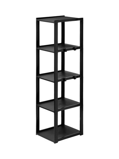 ライクイット(like-it)靴収納シューズラックスリム5段約幅23.8x奥28.5x高93cmブラック日本製CUBEショートブーツ収納省スペース組み立て簡単玄関