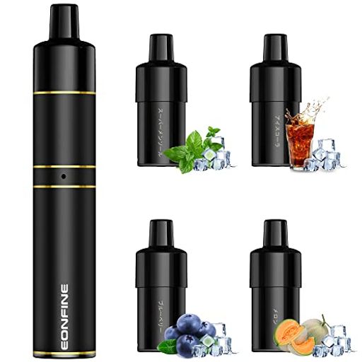 EONFINE 電子タバコ VAPE ベイプ 新フレーバー4個付き べいぷ本体 約7000口吸引可能 水蒸気タバコ 禁煙グッズ 電子たばこ 爆煙 ニコチ..