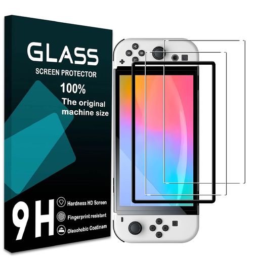 ガラスフイルム対応switch2保護フィルムガイド枠付き【2枚-国産旭硝子素材製】Switch2【7.9インチ】用のフィルム強化ガラス超薄硬度9H耐衝撃飛散防止気泡ゼロ指紋防止高質感ラウンドエッジ…