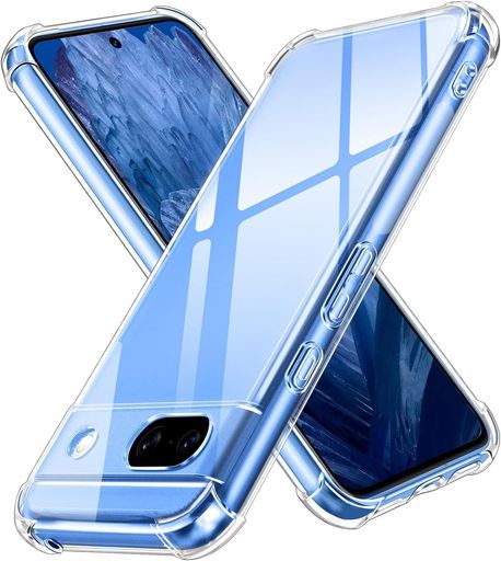 LAYJOY対応GooglePixel8aケース耐衝撃透明ソフトTPU軽薄Pixel8Aカバー[四隅強化保護シリコン軟性全透明ストラップホール付衝撃吸収]ピクセル8aスマホケース(クリア)