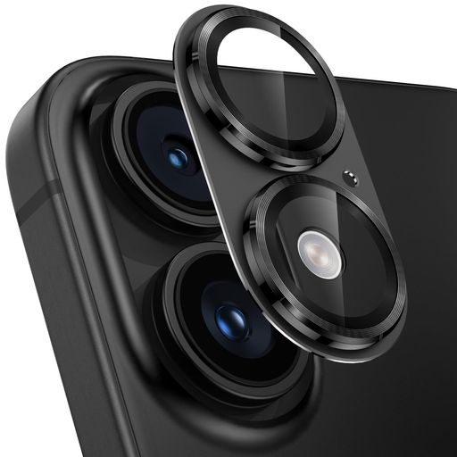 カメラフイルムiPhone16/16Plus用カメラ保護全面保護9H強化ガラスアルミ合金アイフォン16/16plusレンズカバー耐衝撃露出オーバー防止黒..