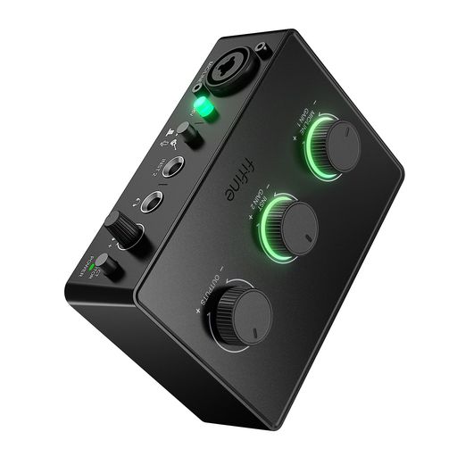 FIFINE USBオーディオインターフェイス 2入力2出力 XLRマイク接続 楽器入力対応 音声モニタリング可能 ゲイン調節ノブ 48Vファンタム電源 楽器/ギター/音楽 ビデオ/動画作成 録音/実況/配信 ポッドキャスト オーディオミキサー(2)