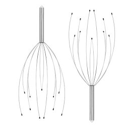 PHCOMRICH ヘッドマッサージャー 12本指 ゾクゾク快感 頭皮スパ 多目的 ボディリラックス (2個)