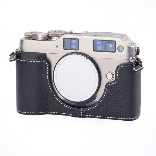 CONTAX G1 専用 手作り本革製 ハーフタイプ カメラプロテクトケース カメラ保護カ...