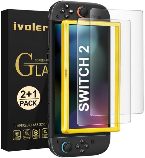 [2枚入り][Switch2モデル対応]ivolerSwitch2用エッチング加工防眩画面保護フィルム2枚セット-マット仕..