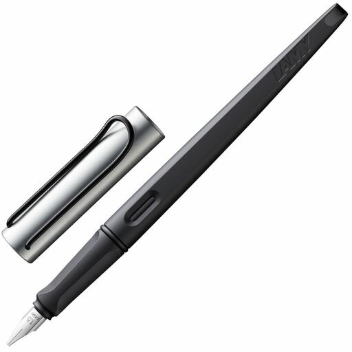 LAMY(ラミー)joy AL 万年筆 - 人間工学に基づいたグリップと磨き上げられたスチール製のペン先 線幅 1.5 mm - リボンニブ(ribbon nib) カリグラフィー万年筆 - LAMY T 10 ブルー インクカートリッジ …