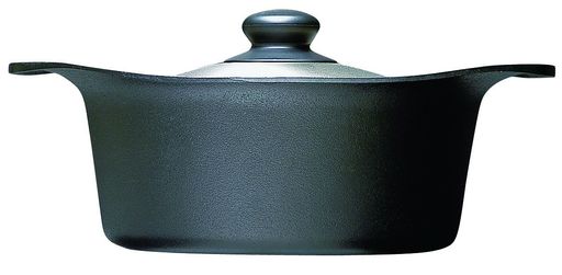 柳宗理(YanagiSori)南部鉄器両手鍋22cm深型ステンレスふた付き日本製IH対応ガス火対応強火調理可能シンプルなデザインと高い実用性を兼ね備えた鉄鍋