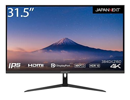 JAPANNEXT31.5インチモニター4KUHD3840X2160解像度IPSディスプレイ(HDMI/DISPLAYPORT/スピーカー内蔵/VESA対応/ブルーライトカット)JN-IPS315UHDR