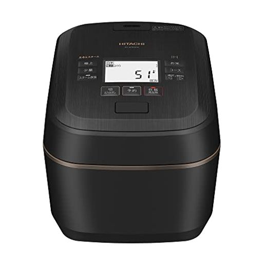 日立 炊飯器 5.5合 圧力&スチームIH ふっくら御膳 RZ-W100FM K 漆黒 日本製 大火力 沸騰鉄釜 蒸気カット