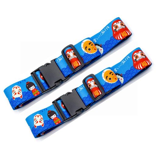 TEEOFF LUGGAGE STRAPS SUITCASE BELTS וXgbvX[cP[XxggxobOANZT[߉\220CM (JAPANESE MASCOT - 2 PACK)