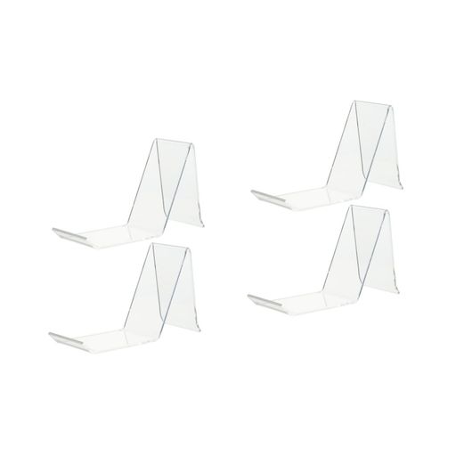 Lurroseアクリル靴スタンド4個セットクリアシューズディスプレイラック省スペース靴収納靴ホルダーショッピングモール店舗用約5.7x3.5x3.9インチ