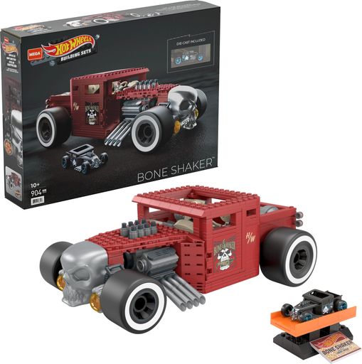 メガ(MEGA)ホットウィール1:18ボーンシェイカーコレクターズエディション【ブロックセット】【904ピース】【ダイキャストカー付属】【10才~】HBD50