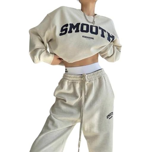 [NOLCCTN]スウェットセットアップレディースおしゃれトレーナーロングパンツ2点セット韓国ジャージ上下セットルームウェア部屋着長袖カジュアルスポーツウェア日常(JPアルファベットLラ…