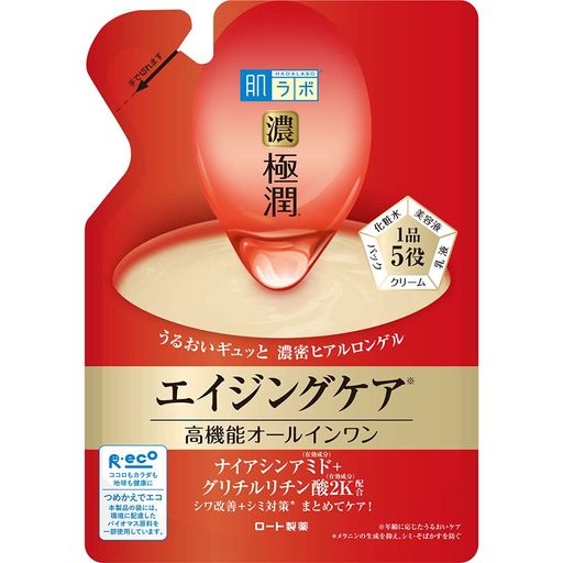 肌ラボ極潤ハリパーフェクトゲルつめかえ用【医薬部外品】無香料80グラム