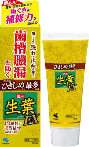 乐天商城 - 生葉EX(しょうようEX)歯槽膿漏を防ぐ薬用ハミガキハーブミント味100g【医薬部外品】