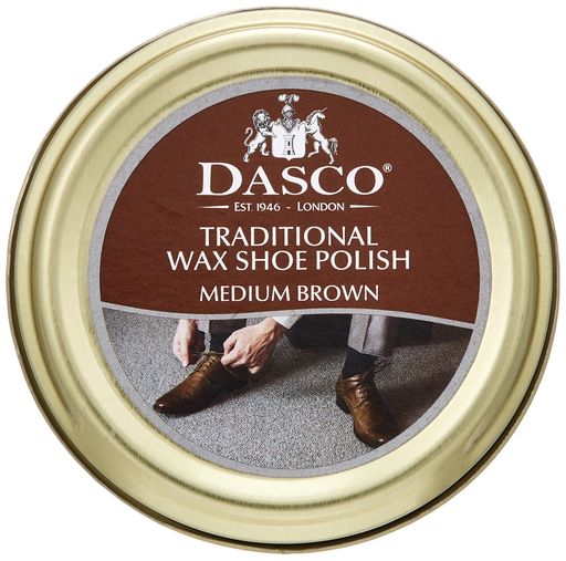[ダスコ] 靴磨き用ワックス トラディショナル ポリッシュワックス 50ML 油性 保湿 栄養 着色 傷隠し ミディアムブラウン