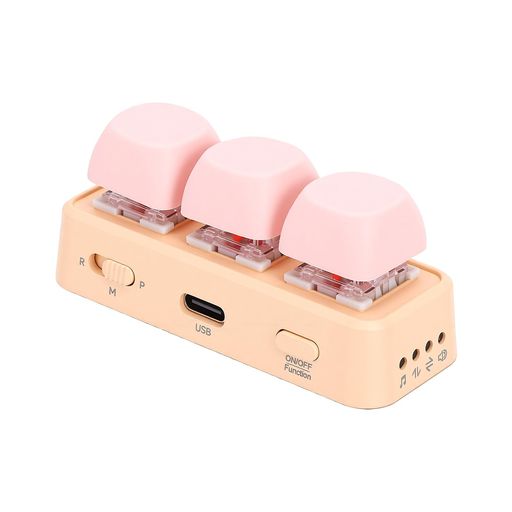 MENDUNER 3 キー マクロ キーボード Bluetooth USB プログラマブル パッド、RGB バックライト付きミニ メカニカル コントローラー ゲーム編集用コピー ペースト ショートカット、ポータブル カス…