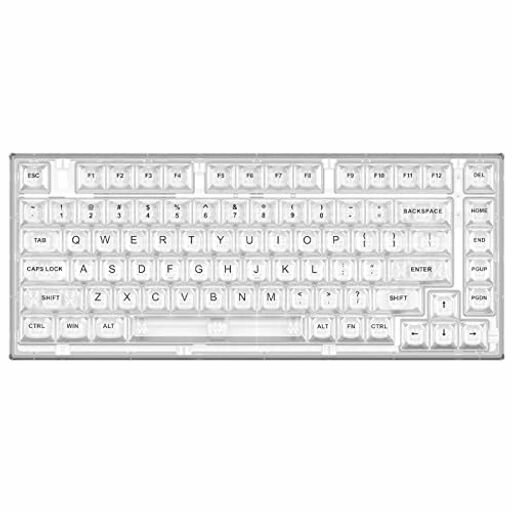 YUNZIIX75PRO82キーワイヤレスホットスワップ対応英語配列メカニカルゲーミングキーボード透明キーキャップBT5.0/2.4G/USB-Cガスケット装着キーボードWINDOWS/MAC用技適認証取得 YUNZIIX75PRO82キーワイヤレスホットスワップ対応英語配列メカニカルゲーミングキーボード透明キーキャップBT5.0/2.4G/USB-Cガスケット装着キーボードWINDOWS/MAC用技適認証取得