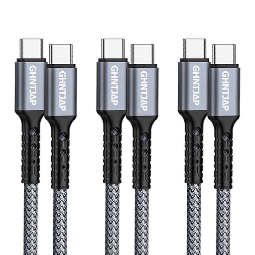 GHNTJAP USB C to USB C ケーブ ル 0.5M 【3本セット】 タイプc ケーブル PD対応 60W急速充電 高速データ転送 Type C to Type C ケーブル iPhone15/iPad/Galaxy/Pixel等対応