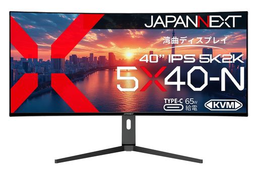 JAPANNEXT40IPSѥͥ5K2K(5120x2160)٥ȥ磻Ѷʱվ˥JN-5X40-NHDMIDPUSBType-C(65W)HDRsRGB:100%DCI-P3:96%