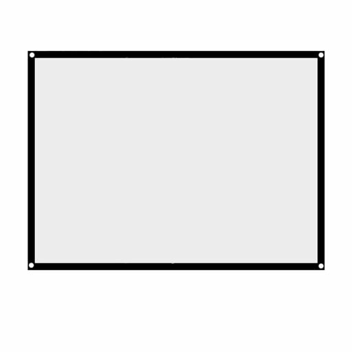 プロジェクタースクリーン映画スクリーンホームシアター4:372インチポータブル壁掛けフック付き折りた..