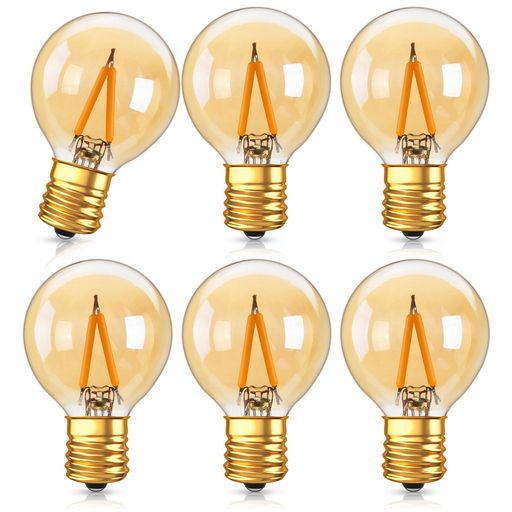 Led電球10W電球色ミニ電球ボール電球形低ワットミニクリプトンG401W2200K茶色非調光対応密閉形器具対応発光角360°広配光雰囲気重視E17口金-6個入り