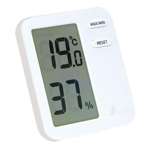 製造国:中国精度:温度0~40°C プラスマイナス1°C、それ以外 プラスマイナス2.5°C精度:湿度 40~80% プラスマイナス10%、それ以外 プラスマイナス15%測定範囲:温度 -5~49°C、湿度 30~95%最小表示:温度 0.1°C、湿度 1%測定間隔:10秒最高・最低表示切替電源:単4乾電池