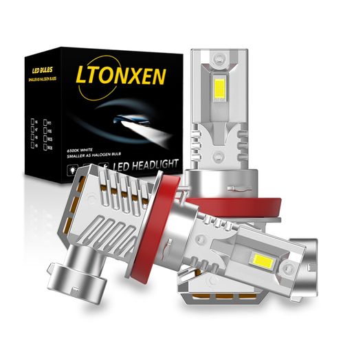 LTONXENH8H11H16LEDヘッドライトフォグランプLEDバルブ新車検対応ホワイト爆光ミニサイズ一体型ファンレス純正交換加工不要無極性DC9-16V車用(2個入)