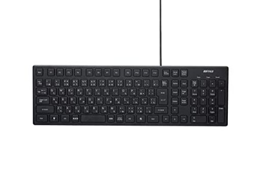 バッファローBUFFALOUSB接続有線スタイリッシュキーボードブラックBSKBU15BK